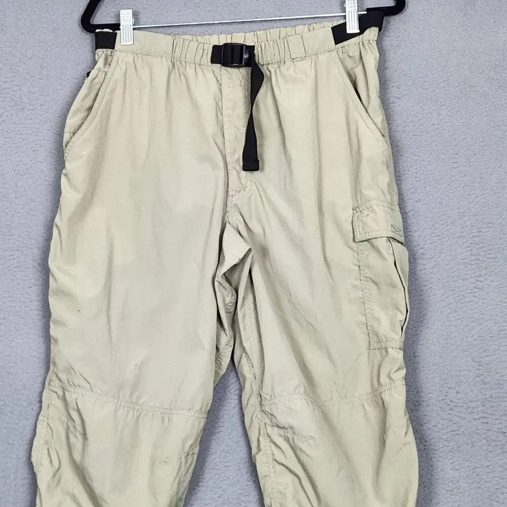 The North Face Pants Mens 32x30 Beige Cordura Nylon Hiking Cargo Stow Belted